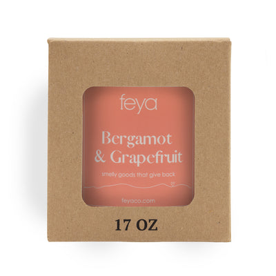 Feya Bergamont & Grapefruit 17 oz Candle in box