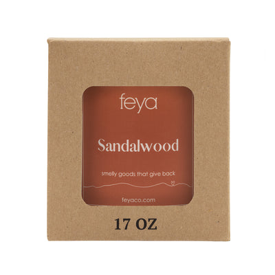 Feya Sandalwood 17 oz Candle In Box