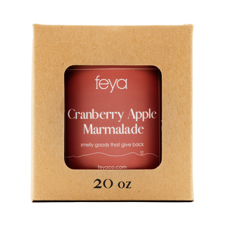 Feya Cranberry Apple Marmalade 20 oz Candle with box