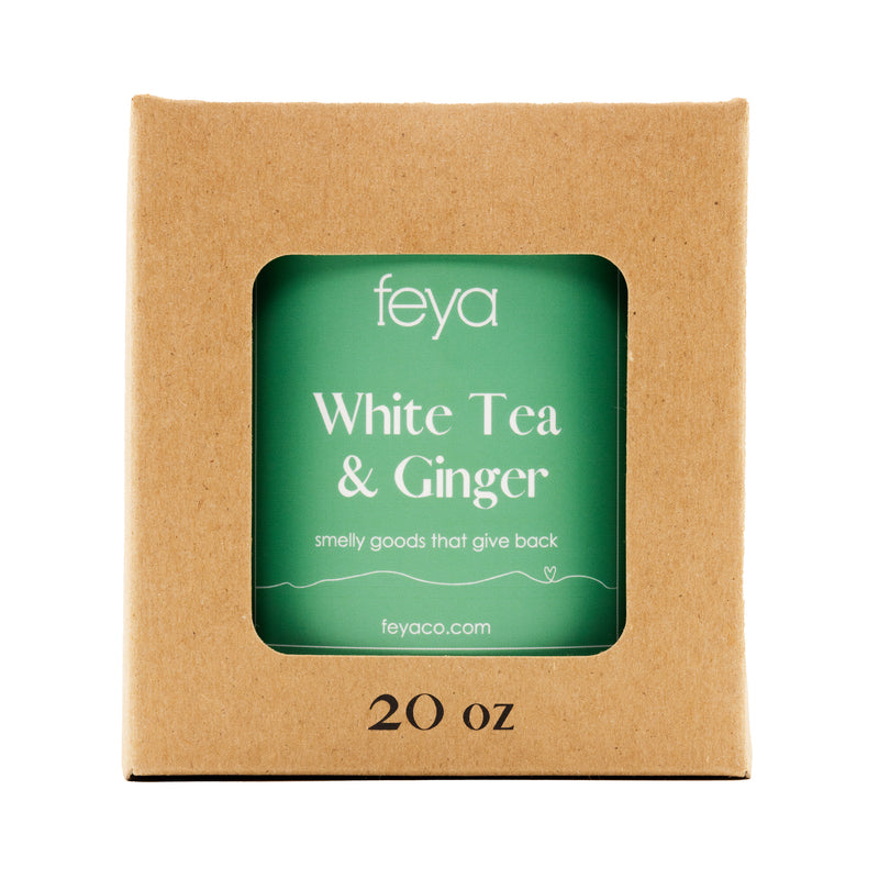 Feya White Tea & Ginger 20 oz Candle with box