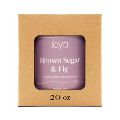 Feya Brown Sugar & Fig 20 oz Candle with box