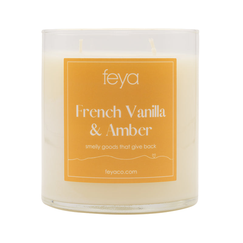 Feya French Vanilla & Amber 20 oz Candle