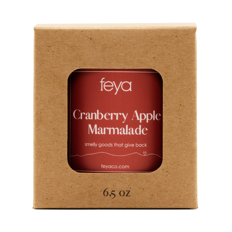 Feya Cranberry Apple Marmalade 6.5 oz Candle with box