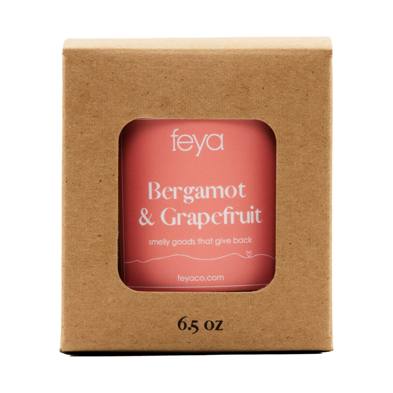 Feya Bergamont & Grapefruit 6.5 oz Candle with box